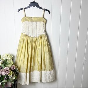 Bijan Girls Vintage Style back Corset Taffeta Dress